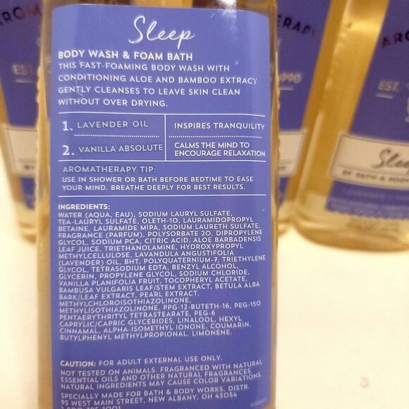 Bath And Body Works Aromatherapy Sleep Lavender Vanilla Body Wash Foam Bath 10oz - Picture 2 of 2